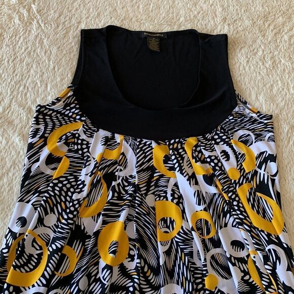 Susan Lawrence yellow black and white tent style dress - Picture 9 of 16